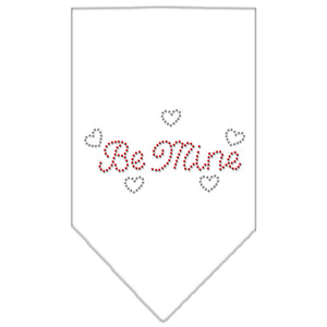 Be Mine Rhinestone Bandana White Small