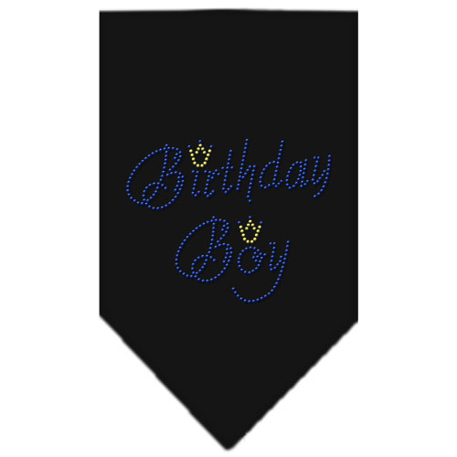 Birthday Boy Rhinestone Bandana Black Large