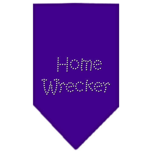 Home Wrecker Rhinestone Bandana Purple Large