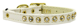 Crystal Cat Safety W/ Band Collar White 12