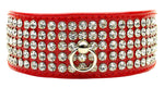 Luxe Patent Crystal Collar Red 12