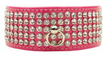 Luxe Patent Crystal Collar Bright Pink 14