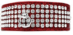 Regal Crystal Couture Collar - Five Row Clear Crystal Red Size 12