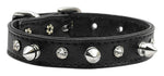 "just The Basics" Crystal And Spike Collars Black 14