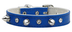 "just The Basics" Crystal And Spike Collars Blue 14