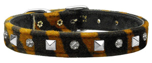 Animal Print Crystal And Pyramid Collars Tiger 14