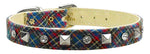 School Days Crystal And Pyramid Collars Blue Plaid 14