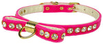 Velvet Bow Elegance Pet Collar Pink 16