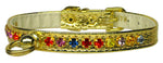 Confetti Sparkle Pet Collar Gold 14