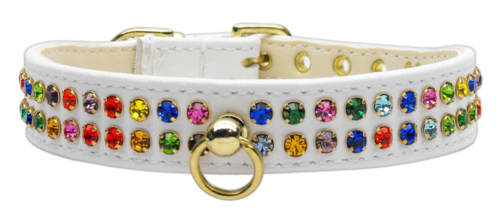 Confetti Glamour Pet Collar White 18''