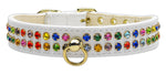 Confetti Glamour Pet Collar White 20''