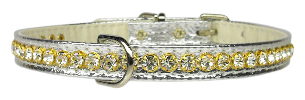 Beverly Crystal Charm Pet Collar - "Clear Crystal Jewelry Set" Silver 10