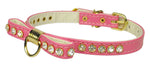 Crystal Bow Glamour Pet Collar - "Clear Crystal Jewelry Set" Pink 8