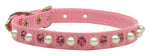 Patent 3/8" Pearl And Crystal Collars Pink 10