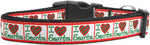 I Heart Santa Nylon And Ribbon Collar and Leash from StayGoldenDoodle.com