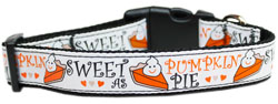 Sweet as Pie, Pumpkin Pie Nylon And Ribbon Collar and Leash from StayGoldenDoodle.com