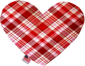 Valentine's Day Plaid Stuffing Free Dog Toys - staygoldendoodle.com