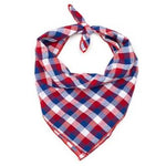 100% Cotton Red/White/Blue Check Tie Bandana