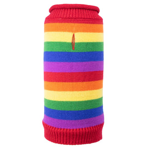 Rainbow Stripe Roll-neck Sweater