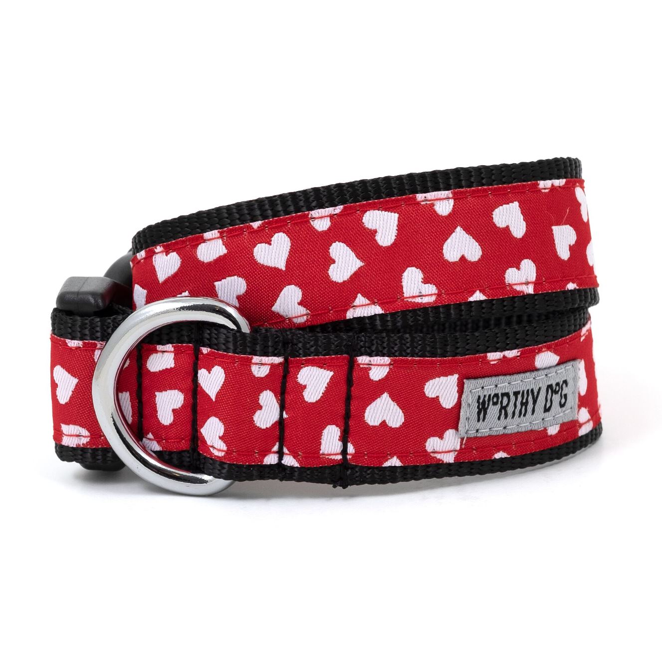 Be Mine Red and White Hearts Collar &amp; Lead Collection