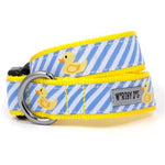 Light Blue Stripe Rubber Duck Collar &amp; Lead Collection