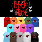 Little Flirt screen print pet t-shirt