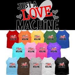 Love Machine screen print pet t-shirt