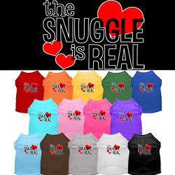 The Snuggle is Real screen print pet t-shirt