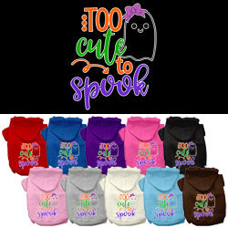 Too Cute to Spook Girly Ghost Dog Hoodie from StayGoldenDoodle.com