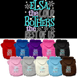 Elsa, the Cold Bothers the Rest of Us Dog Hoodie from StayGoldenDoodle.com