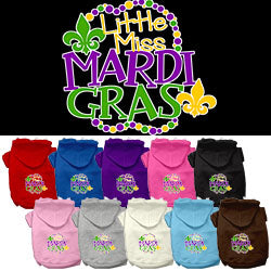 Miss Mardi Gras Screen Print Mardi Gras Dog Hoodie from StayGoldenDoodle.com