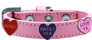 Conversation Hearts Dog Collar - Stay Golden Doodle