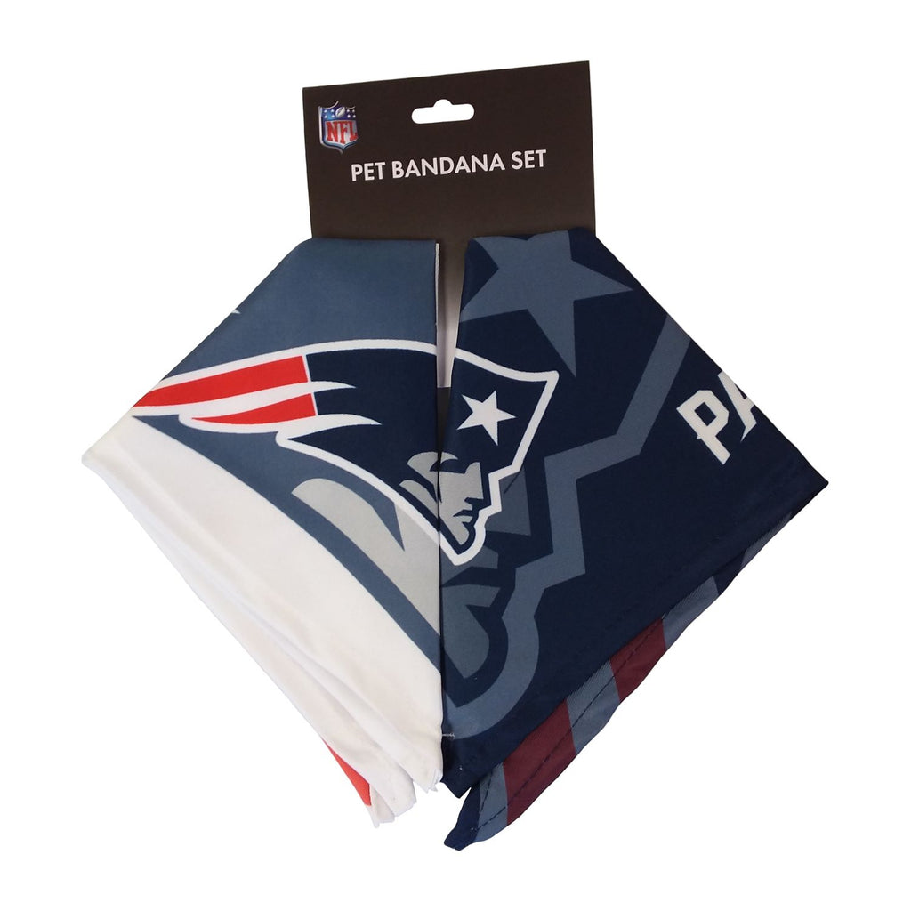 New England Patriots Home & Away Pet Bandana Set