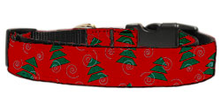 Christmas Trees Nylon And Ribbon Collar and Leash from StayGoldenDoodle.com