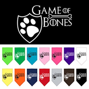 Game Of Bones Screen Print Tie Bandana