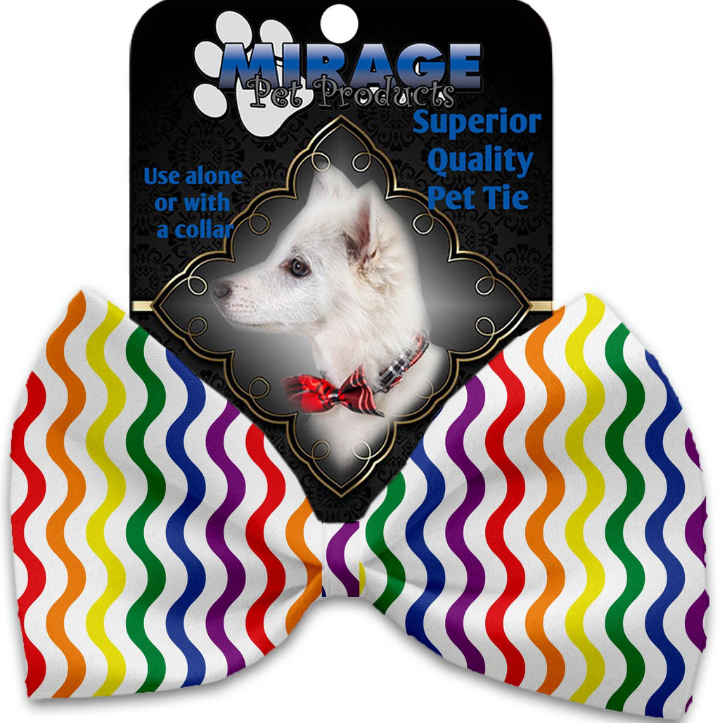 Rainbow Fun Stripes Pet Bow Tie - staygoldendoodle.com
