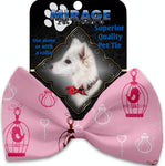 Pink Whimsy Bird Cages Pet Bow Tie - staygoldendoodle.com
