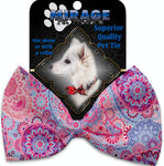 Pink Bohemian Pet Bow Tie Collar Accessory With Velcro - staygoldendoodle.com