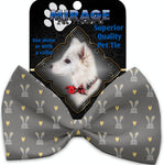 Gray Bunnies Pet Bow Tie Collar Accessory With Velcro - staygoldendoodle.com