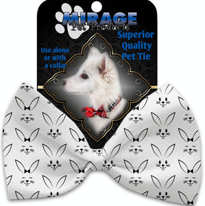 Bunny Face Pet Bow Tie Collar Accessory With Velcro - staygoldendoodle.com