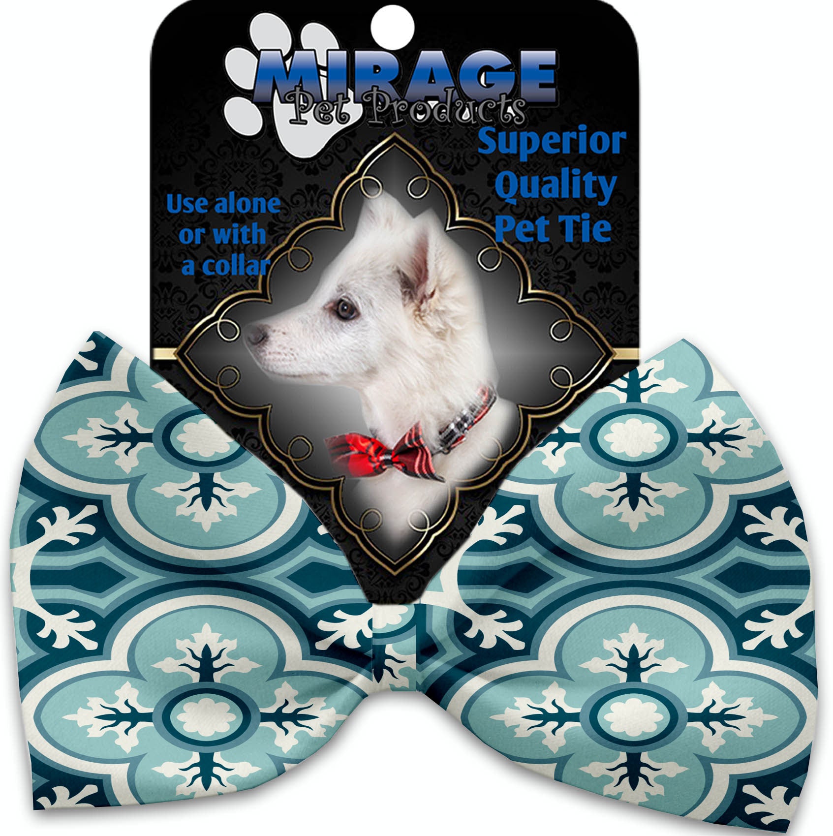 Blue Lagoon Pet Bow Tie Collar Accessory With Velcro