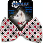 Deck Of Cards Pet Bow Tie Collar Accessory With Velcro - staygoldendoodle.com