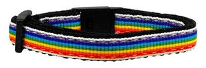 Rainbow Striped Nylon Collars Rainbow Stripes Cat Safety - staygoldendoodle.com