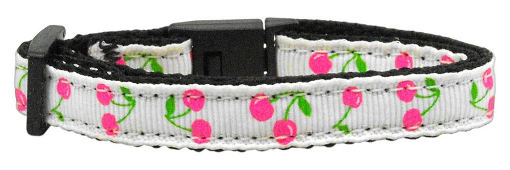 Cherries Nylon Collar White Cat Safety - staygoldendoodle.com