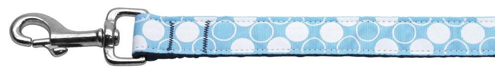 Diagonal Dots Nylon Collar  Baby Blue 1 Wide 4ft Lsh - Stay Golden Doodle