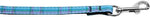 Plaid Nylon Collar  Blue 3-8 Wide 6ft Lsh - Stay Golden Doodle