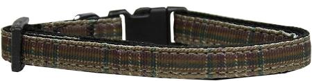 Plaid Nylon Collar  Brown Small - Stay Golden Doodle