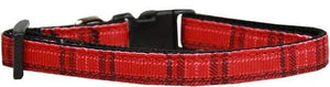 Plaid Nylon Collar  Red Small - Stay Golden Doodle