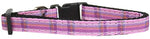 Plaid Nylon Collar  Pink Xs - Stay Golden Doodle