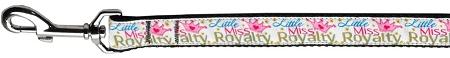 Little Miss Royalty Nylon 1 Wide 6ft Leash - Stay Golden Doodle